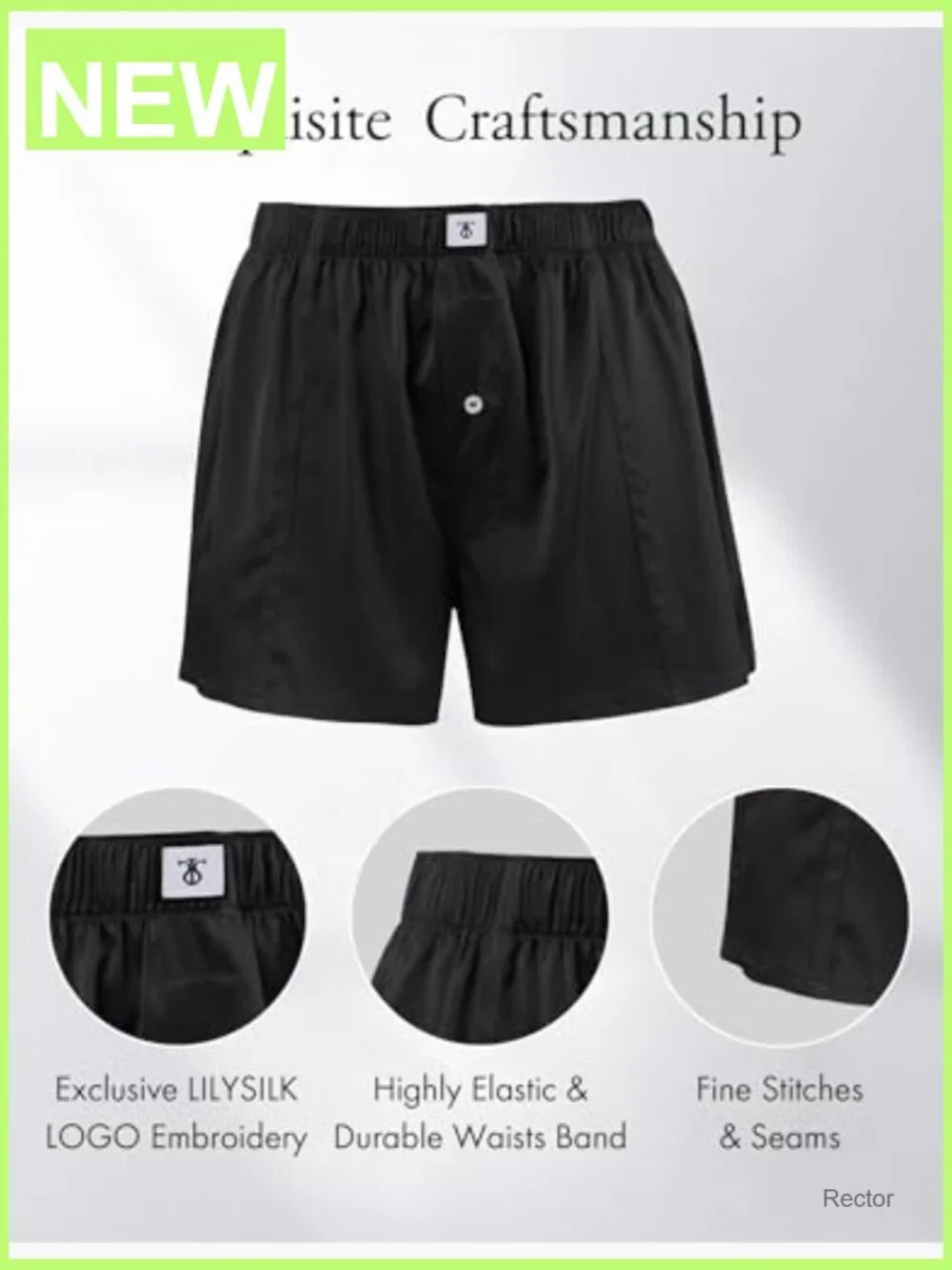 6A Mulberry Silk Boxer Shorts for Men Loose Fit Breathable Combo Pack